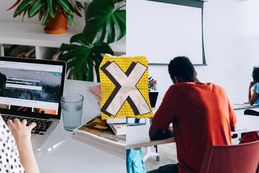 Alunos estudando em cursos para concursos online e presencial