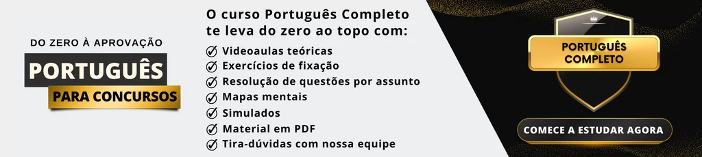 Logomarca e características de curso online que ensina o valor semântico das conjunções