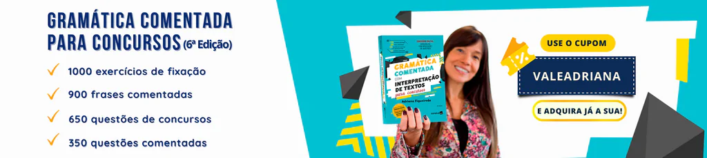 Logo e características do livro "Gramática Comentada com Interpretação de Textos para Concurso".